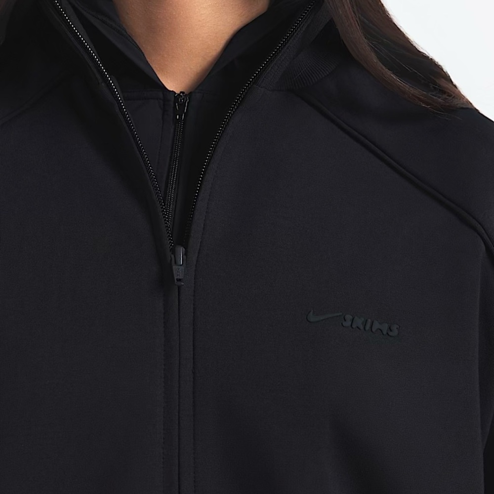 Nike x SKIMS Matte Tricot Oversized Track Jacket Obsidian Size Small NWOT - Picture 2 of 10
